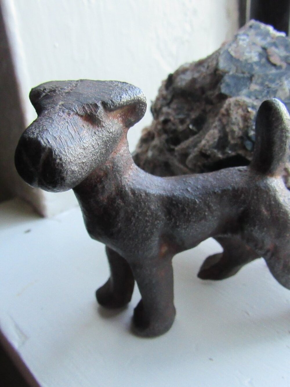 Antique Cast Iron Terrier Dog Figurine
